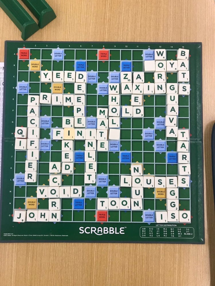 scrabble board